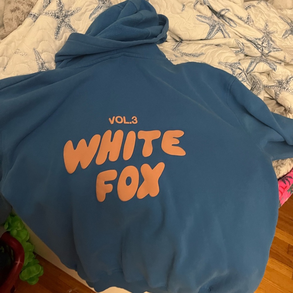 White fox hoodie